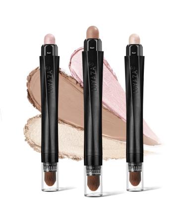 LUXAZA 3PCS Cream Eyeshadow Stick,Matte And Shimmer Eye shadow Pencil Crayon Brightener Makeup with Crease-proof Formula,Waterproof & Long Lasting Eye Shadow And Eyeliner Pen Sets,Champagne Rose A1-Champagne Rose - Buy Online on GoSupps.com