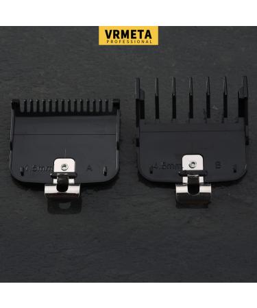 VRMETA Professional Hair Clipper Guards Guide Combs 2 PCS (BLACK) - Fits Most Wahl Clippers, Metal Clip, 1.5mm and 4.5mm Cutting Lengths - Buy Online on GoSupps.com