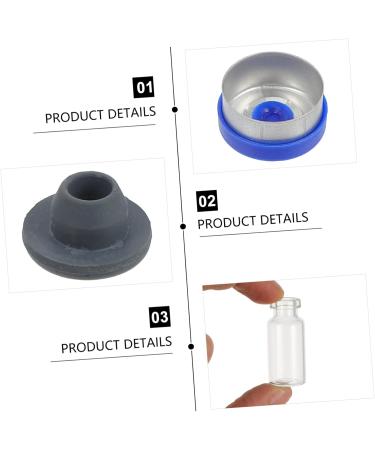 Plafope 50 pcs Glass Bottles with Lids - Transparent Phiole Sample Containers for Travel Perfume & Terrariums - 3.9x1.6cm - Buy Online on GoSupps.com