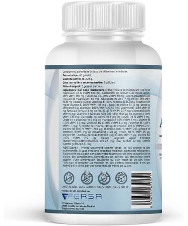 Multivitamin Complex for Men | Calcium Magnesium Iron Vitamins A C E B12 D3 B9 B6 | Essential Vitamins & Minerals | Energy & Immunity | 60 Caps - Buy Online on GoSupps.com