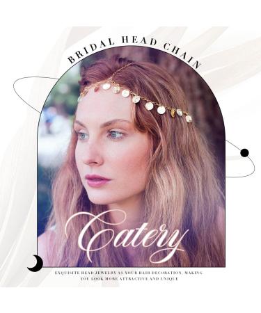 Catery Rhinestones Bohemian Head Chain Jewelry - Gold Goddess Headband for Women - Buy Online on GoSupps.com