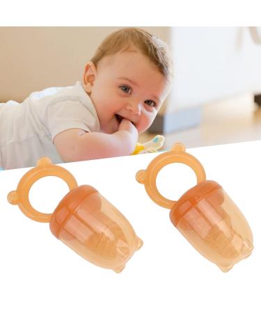 2 Pieces Baby Fruit Feeder Pacifier - Silicone Safe Fresh Food Toys for Infants | Anti-Leaking Teething Solutions - Buy Online on GoSupps.com
