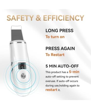 Skin Scrubber Face Spatula Face Spatula Blackhead Remover for Deep Cleansing Skin Spatula 4 in 1 Pore Extractor with USB Charger (White) - Buy Online on GoSupps.com