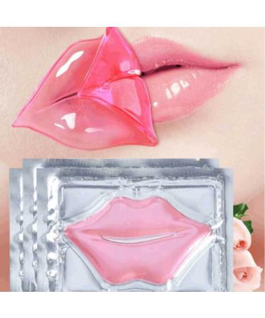 5pieces of collagen crystal lip mask nourish moisturize protect lips resist aging exfoliate skin prevent chapped and dry skin and other problems (pink) (5pcs)