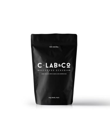 C Lab & Co Skin Firming Arabica Coffee Body Scrub Travel Size Bag Made with Arabica Coffee Beans with Vitamin E and Sweet Almond Oil Suitable for Face and Body 100g