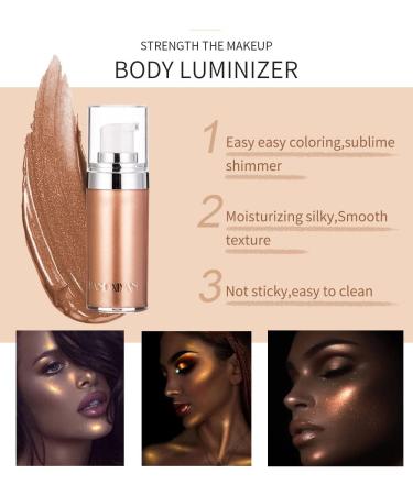Shimmering Body Highlighter Cream - Long-Lasting Shine, Glitter, and Brightening - Pearl White - 60.00g - Buy Online on GoSupps.com