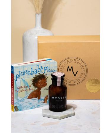 Movita Prenatal Gift Set with Prenatal Vitamin Bottle and "Please Baby Please" Book for Healthy Mom and Baby - During Pregnancy & Breastfeeding - Fermented Whole Foods Vitamins
