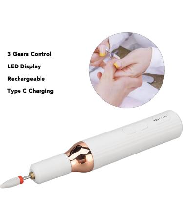 3 Gears Electric Nail Polisher Grinder Portable Rechargeable LED Display Manicure Drill Pen Type C - Buy Online on GoSupps.com