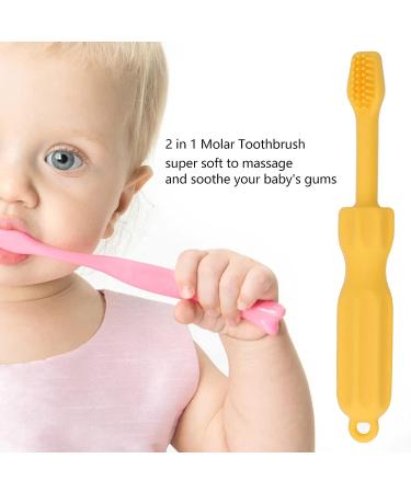 Baby Teething Toothbrush - Colorful Silicone Teether Toy for Toddlers - Buy Online on GoSupps.com
