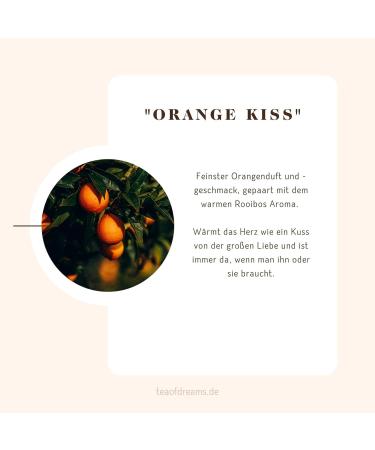  Tea of Dreams Organic Rooibos Tea - "Orange Kiss" Rooibos Tea with a hint of orange - Loose Leaf Tea - 80g - Buy Online on GoSupps.com