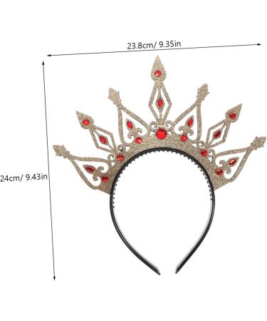 Beavorty Crown Headband Bridal Rhinestone Crown Girl Crown Rhinestone Wedding Crown Rhinestone Crown for Women Crown Hairband Bridal Hair Accessories Vintage Tiaras Crowns Crown for Girl 24.00X23.80X1.00CM Golden - Buy Online on GoSupps.com