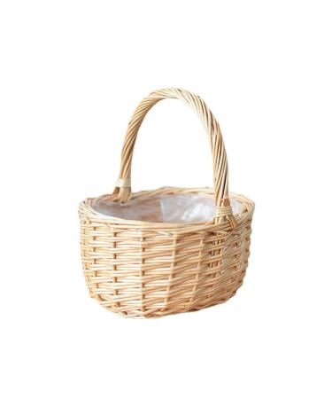 CVBGVBB Portable Rattan Fruit Tray Small Basket Arrangement Green Plants Fruit Plants Basket Picnic Basket