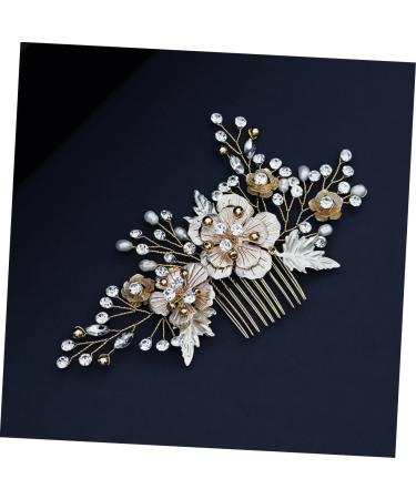 Mikinona 1pc Comb Rhinestone Headdress Headwear Decor Bridal Headdress Flower Shape Headdress Retro Rhinestone Headwear Rhinestone Flower Shape Headwear - Buy Online on GoSupps.com
