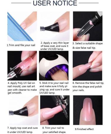 LOUMMRCY Polygel Nail Kit - Complete 8-Piece Starter Set for DIY Manicure & Nail Art | French Nail Extension Kit for Beginners - Buy Online on GoSupps.com