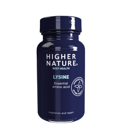 Higher Nature - Lysine - Essential Amino Acid- 500mg - Supports Collagen - Supports Cold Sore Treatment - Vegetarian & Vegan - 90 Tablets - Buy Online on GoSupps.com