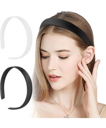 4 Pieces Satin Hair Bands Solid Colour Fabric Headbands DIY Hair Bands Material Vintage Non-slip Headbands Ladies Makeup Hair Headbands Hair Accessories Wide Edge Satin Hair Bands - Buy Online on GoSupps.com