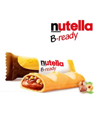 Nutella B-Ready x 15 Bars | Wafers Filles with Hazenut Cocoa | Easy Snack | On The Go to Work - Home Nutella Bars | Individually Wrapped | Easy to Go | Sold by EPL - Buy Online on GoSupps.com
