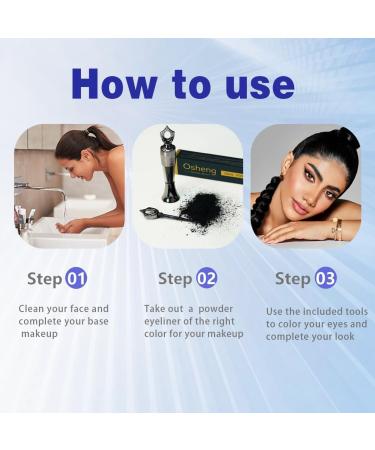 Sheida Powder Eyeliner Handmade Natural Eyeliner in Powder Form Long-Lasting Eyeliner Arabic Eyeliner Powder Egyptian Style Eyeliner In Powder (Black) - Buy Online on GoSupps.com