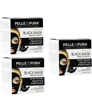  pelle pura cosmetici naturali Pure Skin Face Black Mask Snail Slime Protection Mask 50 ml - Buy Online on GoSupps.com