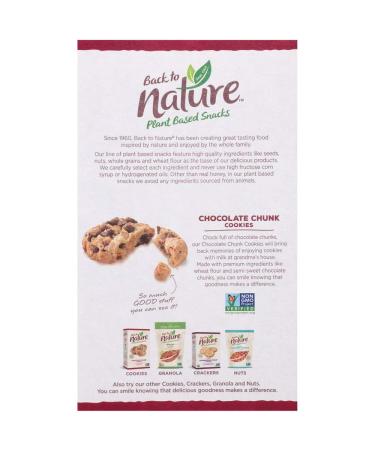Back to Nature Non-GMO Chocolate Chunk Cookies - 9.5 Ounce | Delicious & Wholesome Snack - Buy Online on GoSupps.com