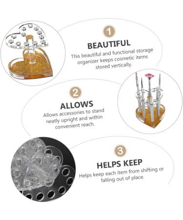Hemoton 4 Pcs Nail Art Heart Pen Holder Makeup Brush Nail Art Painting Pen Rack Lip Liner Organizer Make up 8.7X8.5X6.8cmx2pcs Assorted Colorx2pcs - Buy Online on GoSupps.com