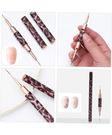 Beavorty Leopard Print Double-ended Nail Art Pen Nail Polish The Brush Draw a Line Metal - Buy Online on GoSupps.com