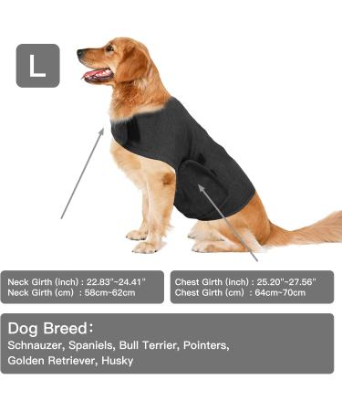 Kelivol Fear Coat for Dogs - Anxiety Relief Jacket Comfort Vest for Fireworks & Thunderstorms (L Dark Gray) | Soothing Light-Changing Design - Buy Online on GoSupps.com