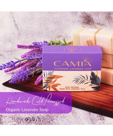 100% Organic Handmade Lavender Soap | Natural Stress Relief & Healthy Skin | Suitable for All Skin Types | Chemical Sulfate & Paraben Free | 4.2 Oz - Buy Online on GoSupps.com