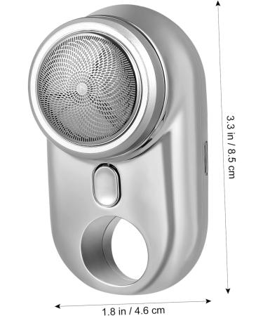 Shop Mini Electric Shaver for Men - Portable Trimmer Back Shaver & Nose Hair Remover | Travel-Friendly Razor in Silver - Buy Online on GoSupps.com