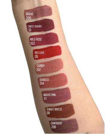 FARMASi Brave Matte Liquid Lipstick | Long-Lasting Ultra-Comfortable Organic High-Impact Color | 0.14 fl. oz | International Shipping Available - Buy Online on GoSupps.com