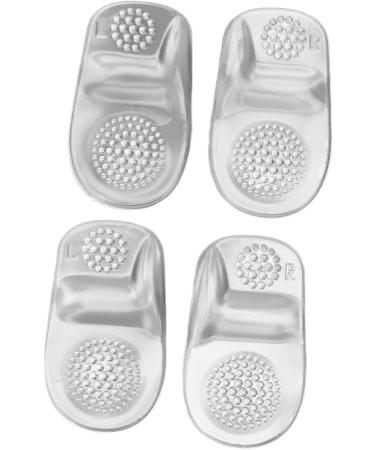Buy Gel Heel Pad - 2 Pairs Transparent Self-Adhesive Heel Inserts for Fasciitis Relief | Unisex Massaging Foot Support - Buy Online on GoSupps.com