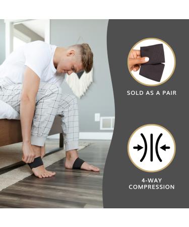 BraceAbility Copper Arch Support Bands - Flat Feet Compression Sleeves for Fallen Arches, Heel Spur, Achilles Tendonitis, Plantar Fasciitis - L/XL Pair - Buy Online on GoSupps.com