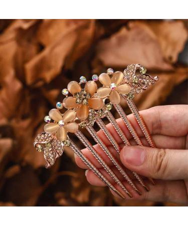 Bohend Rhinestone Hair Comb Crystal Hair Barrettes Decorative Hair Combs Bridal Hair Accessories for Women and Girls (4) (2) - Buy Online on GoSupps.com