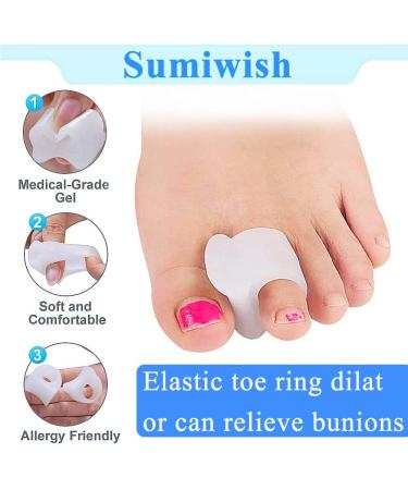 Toe Spreader & Orthosis - 5 Pairs Soft Silicone Separator for Pain Relief After Yoga | Small & Older Toes - Buy Online on GoSupps.com