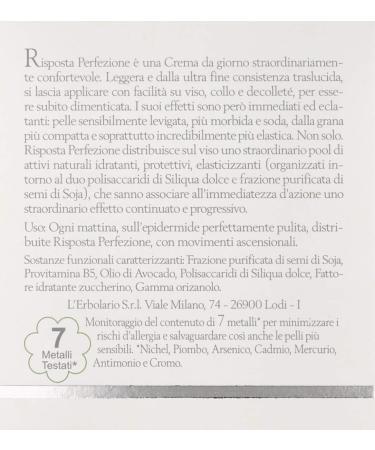 LErbolario Risposta Perfection Lifting Effect Face Cream for Women - 1.6 oz | Anti-Aging & Firming Skincare - Buy Online on GoSupps.com