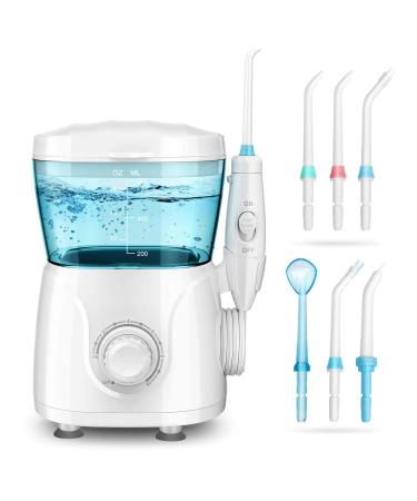 Water Flosser for Braces Teeth Cleaning, 600ML Teeth Cleaner, Professional Electric Dental Oral Irrigator with 10 Water Pressure Levels, 7 Jet Tips