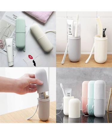Qiwenr Travel Toothbrush Case Set - 4 Colors | Compact Toothbrush Storage Box for Camping & Outdoors - Buy Online on GoSupps.com