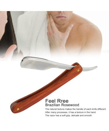 WNSC Razor Holder - Stylish Hair Cutting Razor with Rosewood Handle for Men & Barbers | Matte Silver S79-15 - Buy Online on GoSupps.com