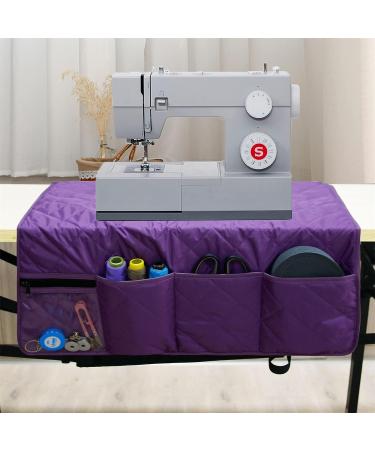 Sewing Machine Table Pad with 4 Pockets - Purple Dust Cover for Accessories Organizer - Buy Online on GoSupps.com