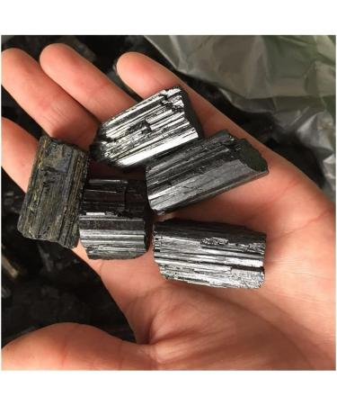 Stone Crafts Natural Black Tourmaline Crystal Gemstone Reiki raw Crystal Stone Natural Luster - Buy Online on GoSupps.com