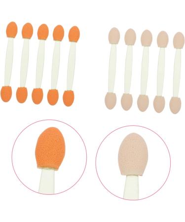 AUTSUPPL 100pcs Double Ended Eyeshadow Brush Makeup Tool Eyeshadow Stick Dual-side Sponge Brush Cosmetic Applicator Latex Sponge Eye Makeup Applicator Cosmetic Tool 6.5x1.3cm Green - Buy Online on GoSupps.com