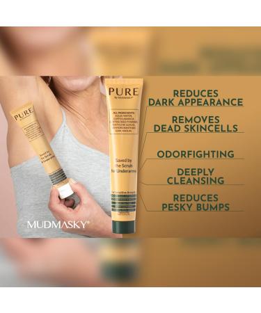 PURE by MUDMASKY: Armpit Detox Scrub & Mask - Natural Softening Body Scrub for Underarms - Buy Online on GoSupps.com