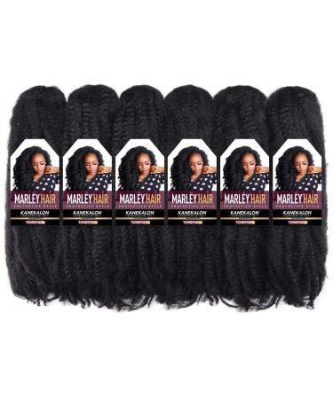 ToyoTress 14 Marley Hair Crochet Braids - 6 Pack Natural Black (1B) Afro Kinky Curly Synthetic Extensions - Buy Online on GoSupps.com