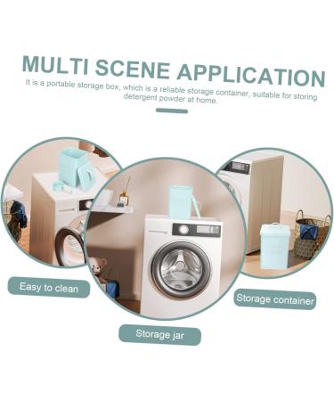 FOYTOKI 1 Set Washing Storage Bucket Laundry Dispenser Tide Laundry Bin Lotion Wrought Iron 1 count (Pack of 1) Sky-blue - Buy Online on GoSupps.com