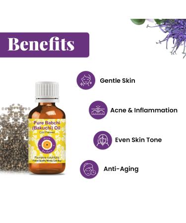 d ve herbes Babchi (Bakuchi) Oil (Psoralea corylifolia) with Glass Dropper | Cold Pressed | Pure | For Diluting Essential oils | Skin & Massage | Non-Sticky | Lightweight | Unisex | 30ml (1 oz) - Buy Online on GoSupps.com