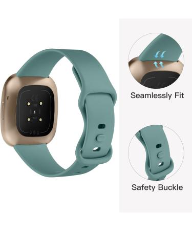 Charlam 6 Pack Replacement Arm Straps for Fitbit Versa 3/4 & Sense | Soft Sports Armbands for Men & Women | Klein S 5.9-7.4 - Black Gray White Pine Green Navy Blue - Buy Online on GoSupps.com