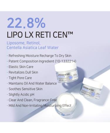 APLB Liposome Retinol LX Cream | LIPO LX RETI CEN 22.8% 1.86 FL.OZ/Korean Skincare Efficient absorption Elasticity Care Wrinkle Care Revitalize for gentle and improve skin texture - Buy Online on GoSupps.com