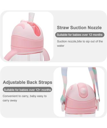 Dilovely Tritan Sippy Cup | Weighted Straw Trainer | 8oz Leakproof | Soft Silicone Straw | Baby 6+ Months | Pink - Buy Online on GoSupps.com