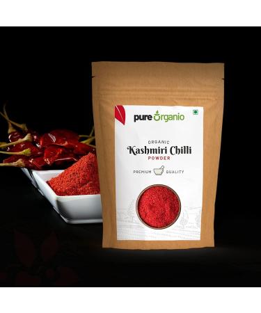 QURA Organic Kashmiri Chilli Powder - Premium Authentic Hand-Pounded Fresh Lal Mirch Spice - Deep Red Colour Mild Flavor (350 Gm) - Buy Online on GoSupps.com