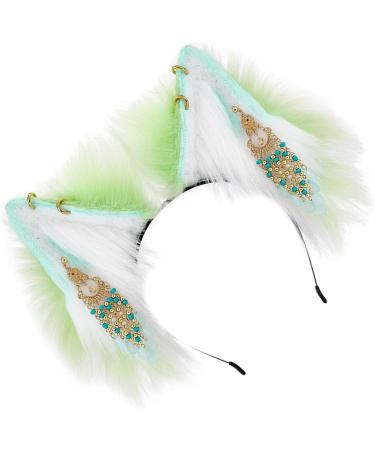 amangul Plush Ear Headband Retro Ethnic Tassels Pendant Hair Hoop Anime Cosplay Costume Halloween Party Hair Accessories - Buy Online on GoSupps.com